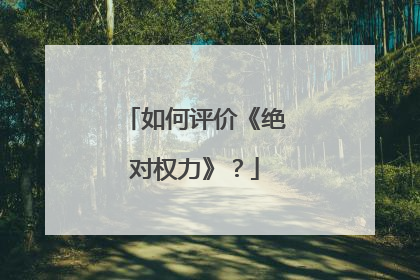 如何评价《绝对权力》?