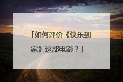 如何评价《快乐到家》这部电影?