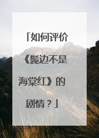 如何评价《鬓边不是海棠红》的剧情?