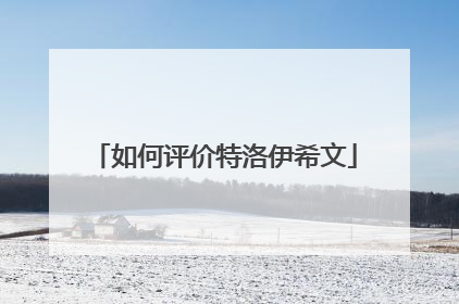 如何评价特洛伊希文