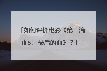 如何评价电影《第一滴血5: 最后的血》？