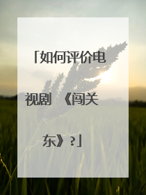 如何评价电视剧 《闯关东》?