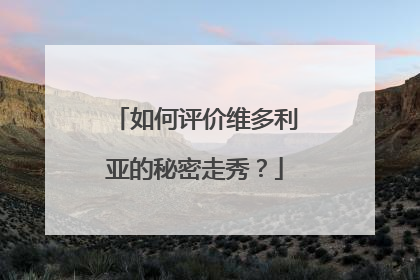 如何评价维多利亚的秘密走秀?