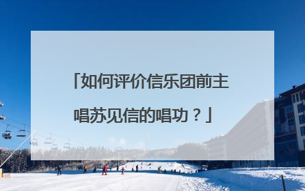 如何评价信乐团前主唱苏见信的唱功?