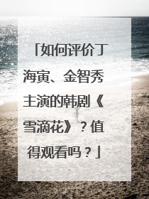 如何评价丁海寅、金智秀主演的韩剧《雪滴花》？值得观看吗？