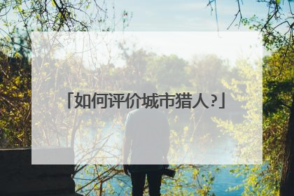 如何评价城市猎人?