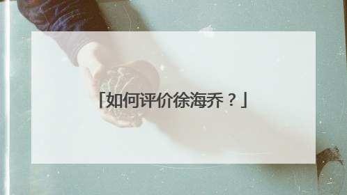 如何评价徐海乔?