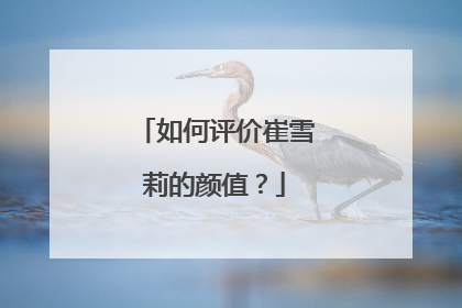 如何评价崔雪莉的颜值？