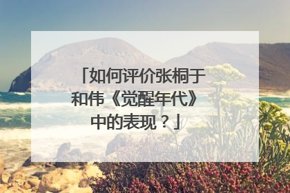 如何评价张桐于和伟《觉醒年代》中的表现?