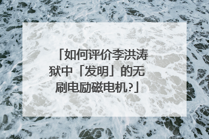 如何评价李洪涛狱中「发明」的无刷电励磁电机?