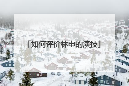 如何评价林申的演技