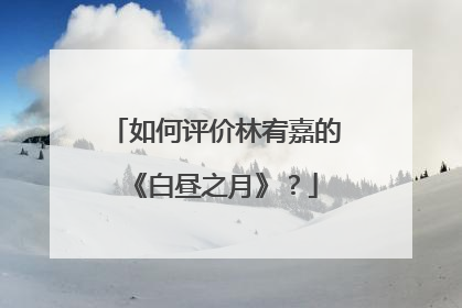 如何评价林宥嘉的《白昼之月》？