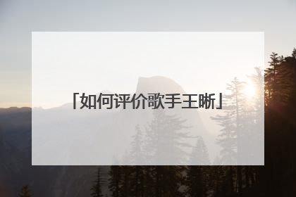 如何评价歌手王晰