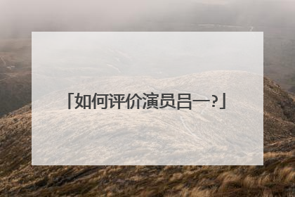 如何评价演员吕一?