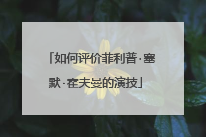 如何评价菲利普·塞默·霍夫曼的演技