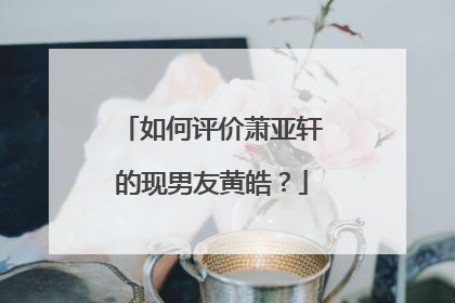 如何评价萧亚轩的现男友黄皓？
