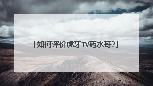如何评价虎牙TV药水哥?