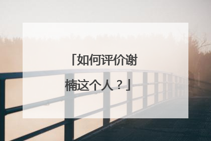 如何评价谢楠这个人？