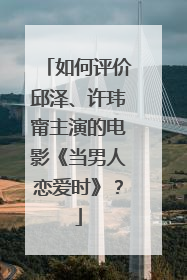如何评价邱泽、许玮甯主演的电影《当男人恋爱时》？