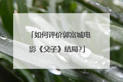 如何评价郭富城电影《父子》结局?