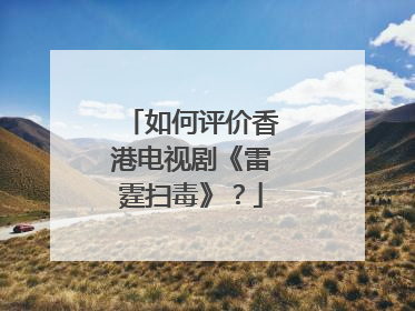 如何评价香港电视剧《雷霆扫毒》?
