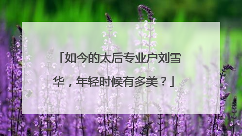 如今的太后专业户刘雪华，年轻时候有多美？