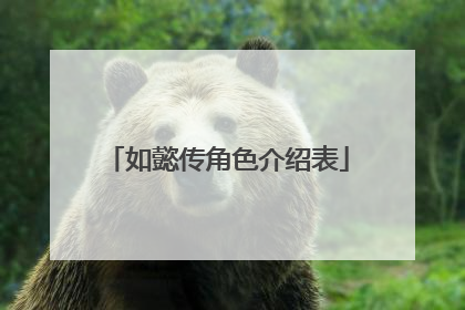 如懿传角色介绍表