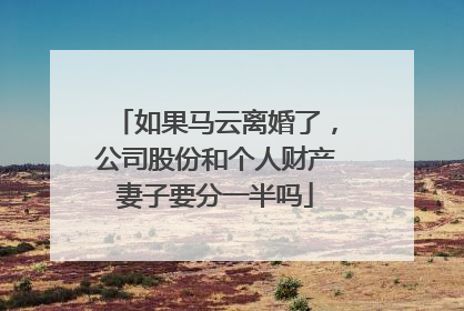 如果马云离婚了，公司股份和个人财产妻子要分一半吗
