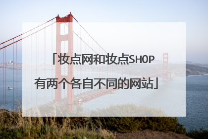 妆点网和妆点SHOP有两个各自不同的网站