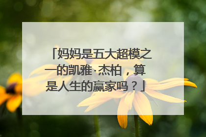 妈妈是五大超模之一的凯雅·杰柏，算是人生的赢家吗？