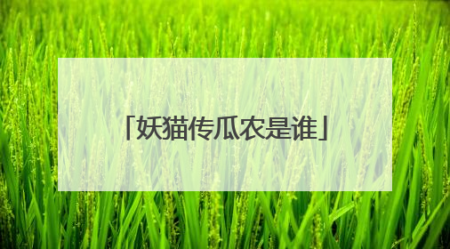 妖猫传瓜农是谁