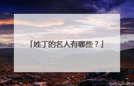 姓丁的名人有哪些？