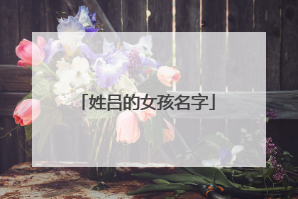 姓吕的女孩名字