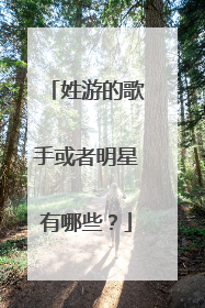 姓游的歌手或者明星有哪些?