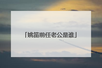 姚笛前任老公是谁