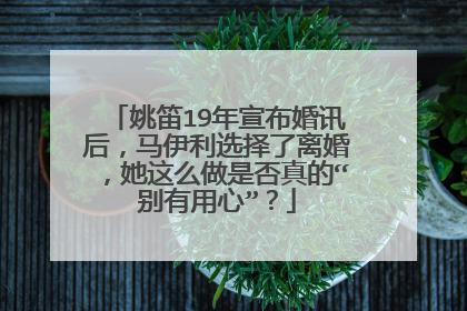 姚笛19年宣布婚讯后，马伊利选择了离婚，她这么做是否真的“别有用心”？
