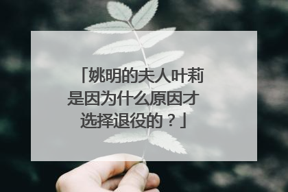 姚明的夫人叶莉是因为什么原因才选择退役的？