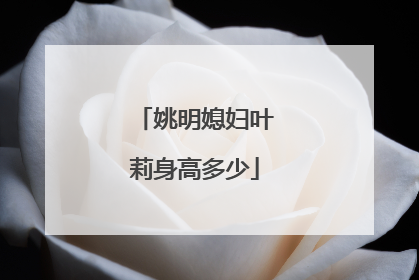 姚明媳妇叶莉身高多少