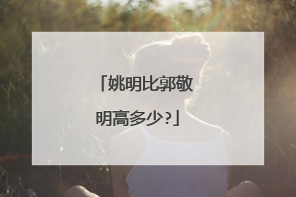 姚明比郭敬明高多少?