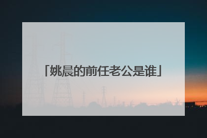 姚晨的前任老公是谁