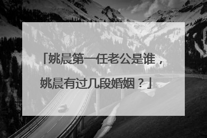 姚晨第一任老公是谁,姚晨有过几段婚姻?