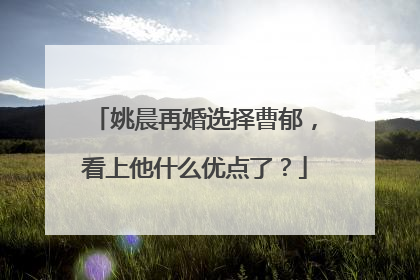 姚晨再婚选择曹郁,看上他什么优点了?