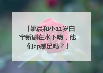 姚晨和小11岁白宇新剧在水下吻,他们cp感足吗?