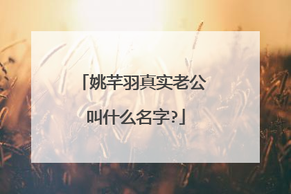 姚芊羽真实老公叫什么名字?