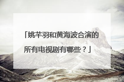 姚芊羽和黄海波合演的所有电视剧有哪些？