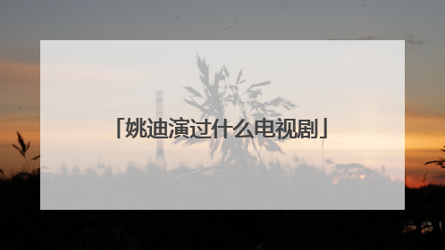 姚迪演过什么电视剧