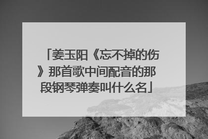 姜玉阳《忘不掉的伤》那首歌中间配音的那段钢琴弹奏叫什么名