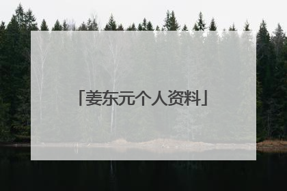 姜东元个人资料