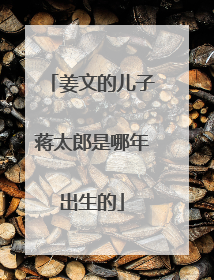 姜文的儿子蒋太郎是哪年出生的