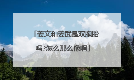 姜文和姜武是双胞胎吗?怎么那么像啊